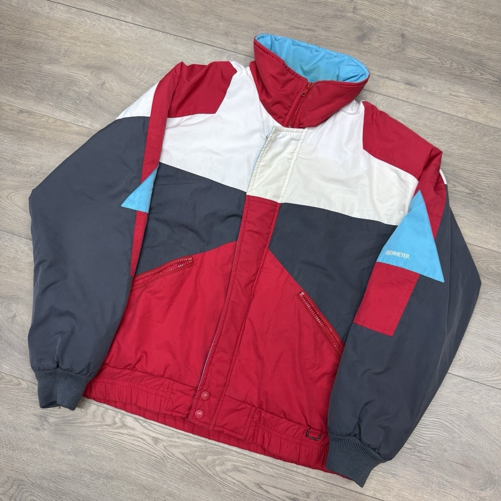 VTG Obermeyer Ski Snowboard Jacket Colorblock Sz Mens M READ